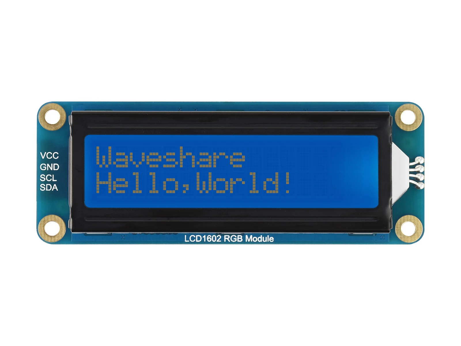 

LCD1602 RGB Module,Color backlight LCD screen,I2C Communication, 3.3V/5V Compatible,Supports Raspberry Pi / Pi Pico,Jetson Nano