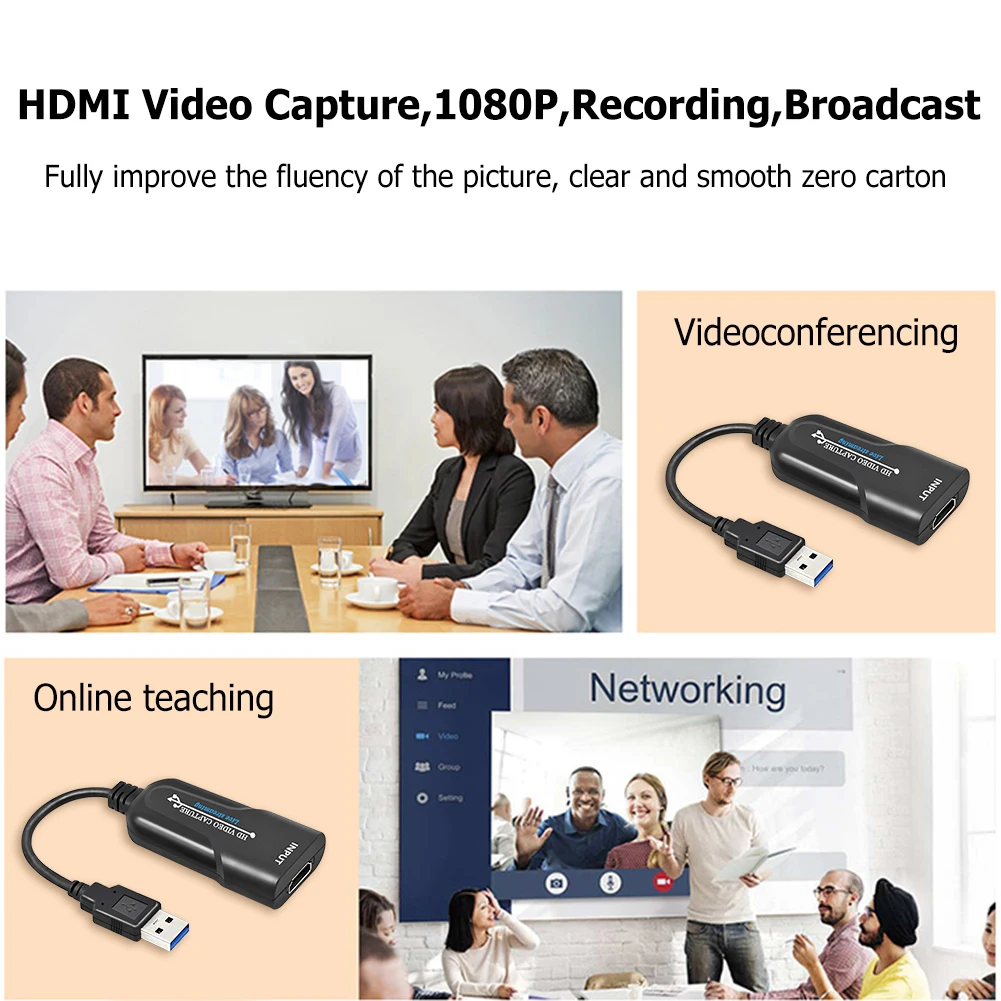 Карта видеозахвата совместимая с HDMI USB 3 0 записывающая коробка для PS4 игр DVD