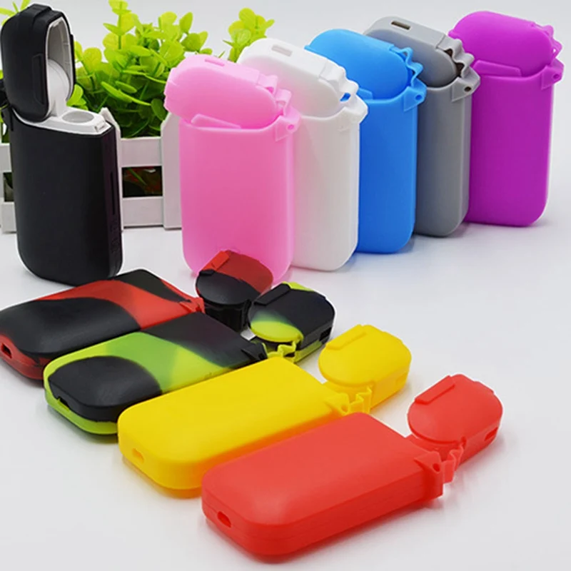 

1Pc Pure Color Soft Silica Gel Cover Case Cigarette Accessories Carrying Protective Non-slip Case For Iqos 2.4