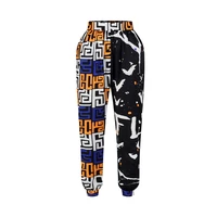 new style ladies pants printed elastic band high waist harem pants pop ethnic style summer thin pants casual zipper trousers