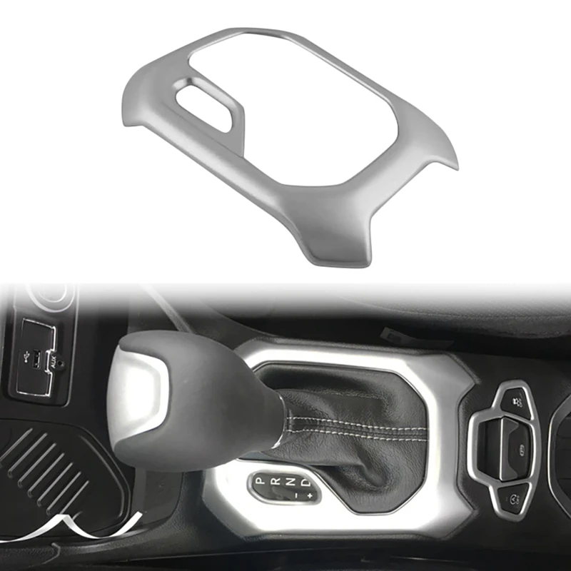 

Chrome ABS Car Central Gear Shift Knob Panel Frame Cover Trim For Jeep Renegade 2015 2016 2017 2018