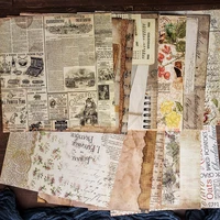 20pcs vintage newspaper scrapbooking material paper junk journal handmade paper decorative craft paper scrapbooking supplies