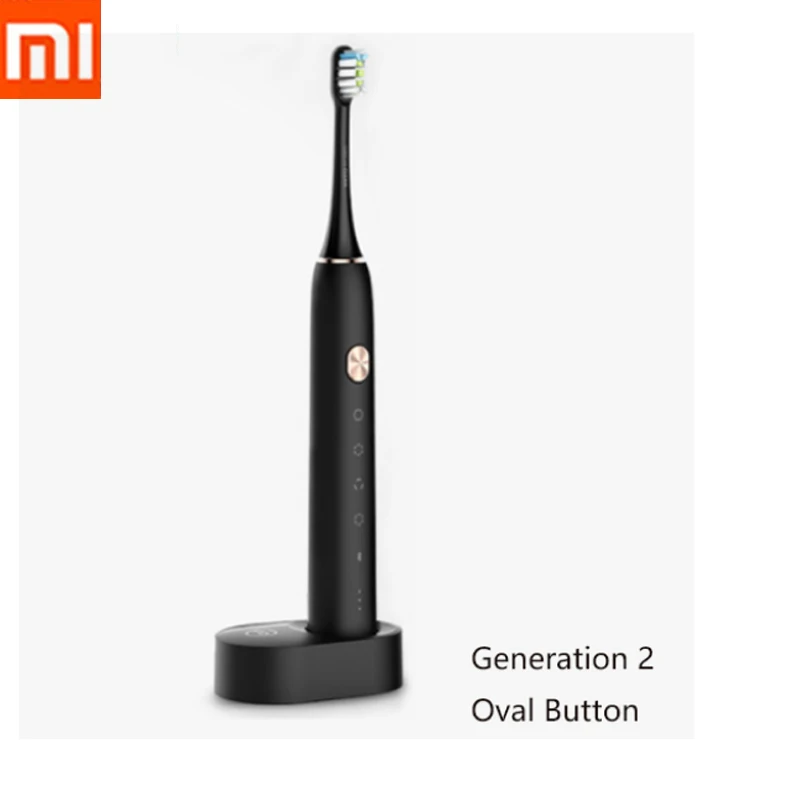 Black Xiaomi Mijia SOOCAS X3 звуковая зубная щетка электрическая зубная щетка ультразвуковая Автоматическая обновленная USB заряжаемая для взрослых Водонепроницаемая IPX7 - Цвет: Black