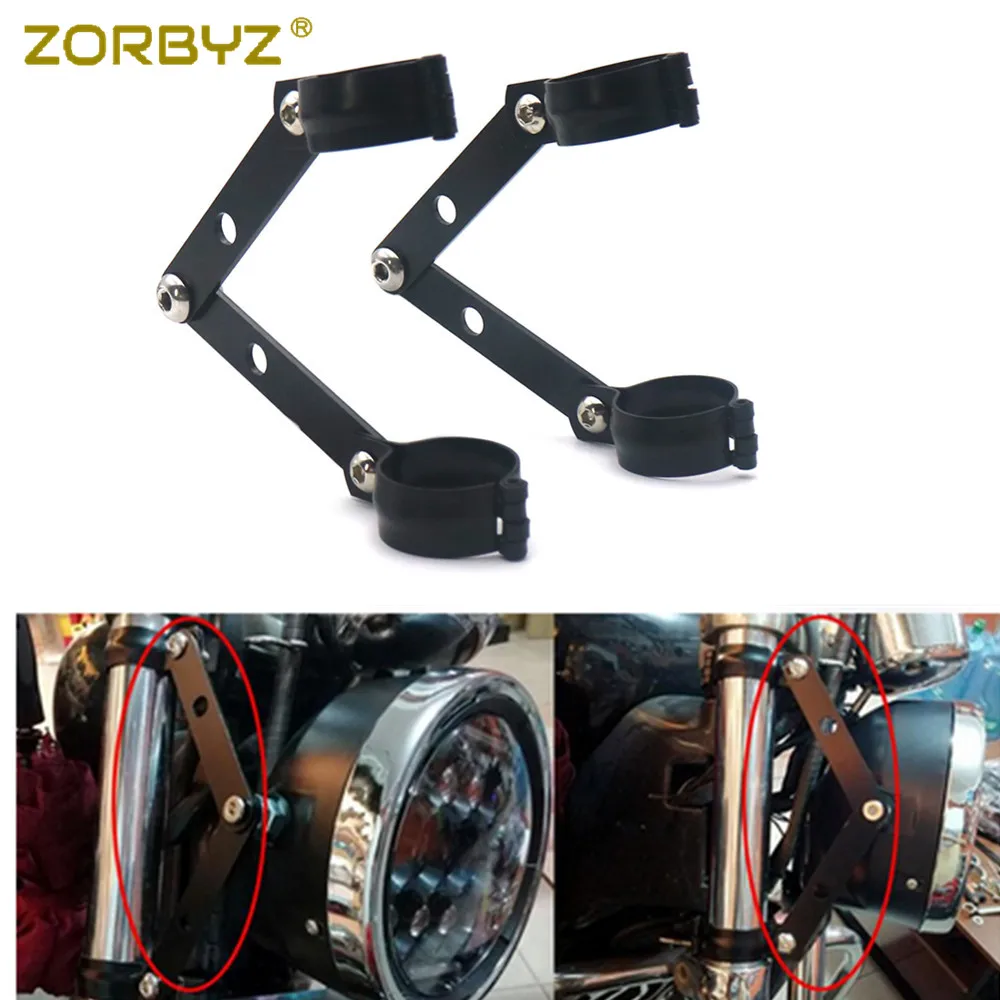 ZORBYZ черный Регулируемый металлический кронштейн для вилки 34 60 мм Harley Cafe Racer Bobber