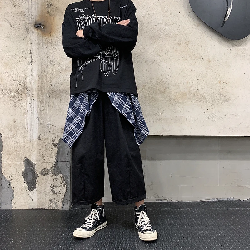 2019 весна и осень новые Ins японские ретро модные повседневные однотонные простые