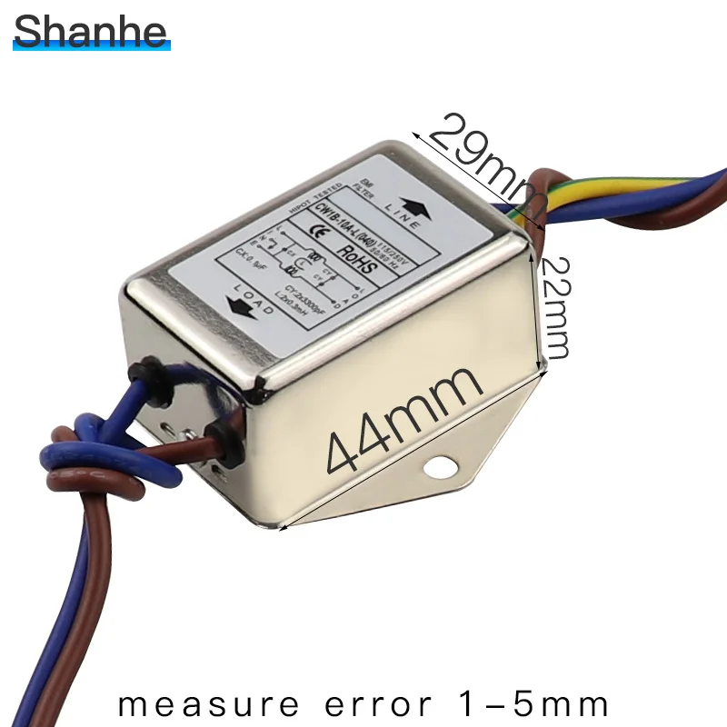 Однофазный мощность фильтр EMI 10A 115/250V CW1B L разъем сетевой фильтр|connector power|connector
