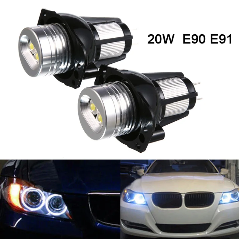

Auto Angel Eyes Light 2Pcs 12V Marker Halo Ring Headlights LED For BMW E90 E91 2005-2008