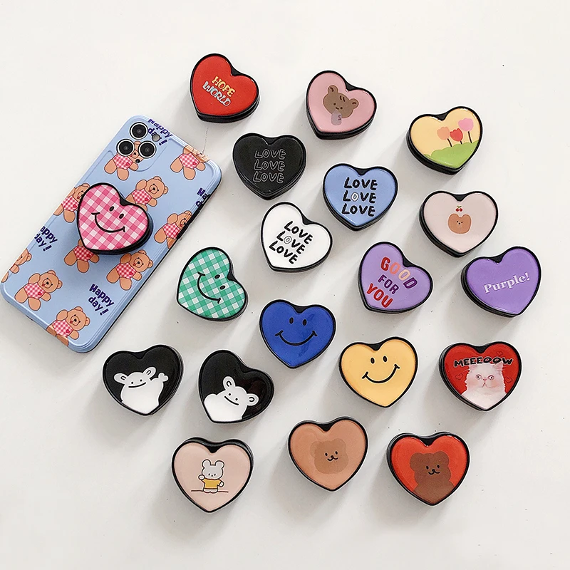 Милая Складная подставка в виде сердца для мобильный телефон держатель iPhone 7 Plus