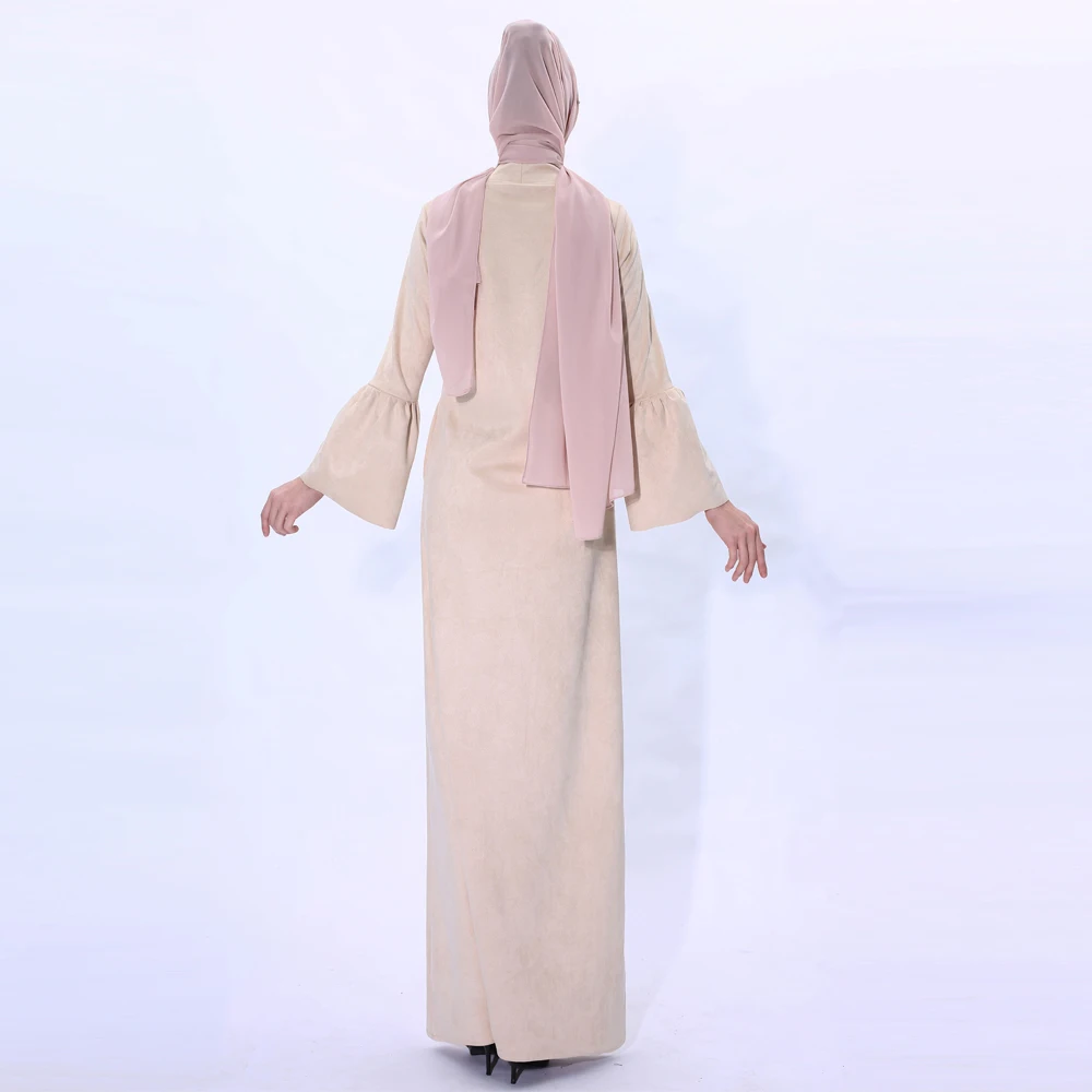 Бархатный Дубай Abaya мусульманский хиджаб платье Турция ислам одежда платья для