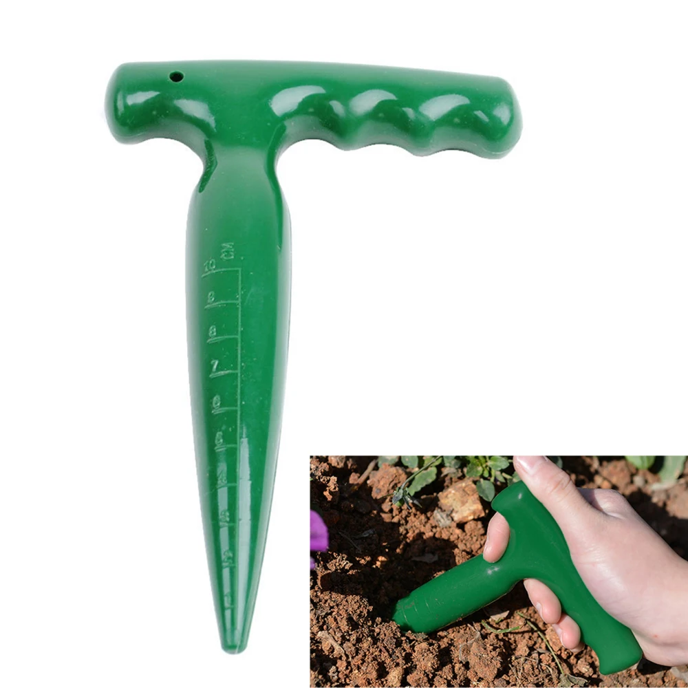

Garden Planter Seeder Planting Tools 17.5*11.5*2.7cm Wooden Transplanting Widger Gardening Supplies Small Plastic Hole Punch