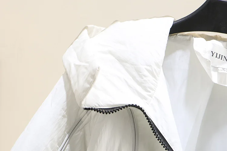 Женская длинная парка на утином пуху модная свободная с капюшоном и толстой