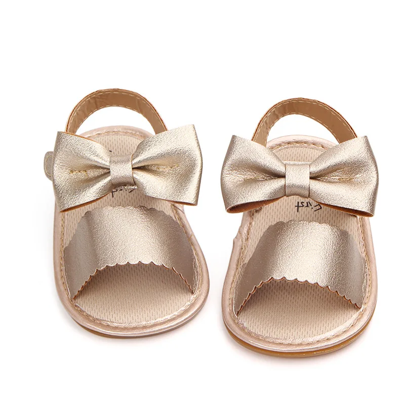 

Newborn Baby Fashion Sandals Solid Color Bowknot Non Slip Flat Bottom Breathable Comfortable Toddler Baby Boy Girl Shoes 0-18M
