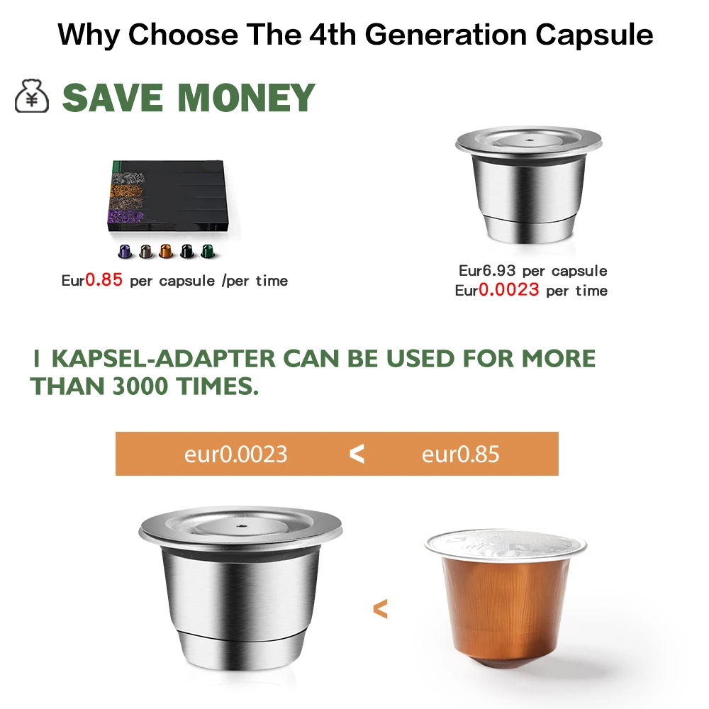 Многоразовая капсула для кофе iCafilas Krups Inissia Nespresso De'Longhi 203549 Сменный фильтр