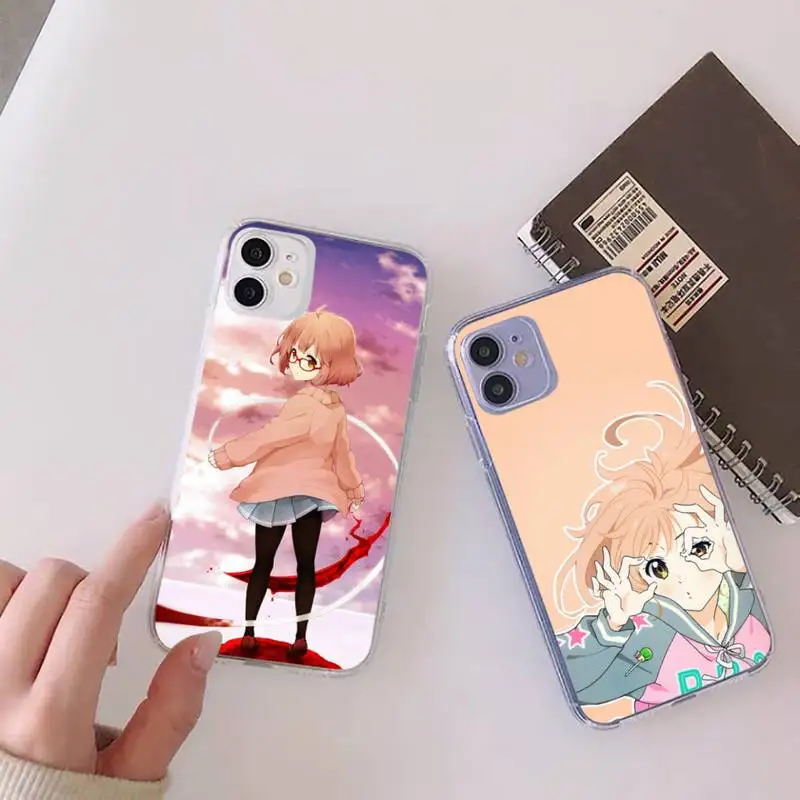 

Japan anime Kyokai no Kanata Phone Case Transparent for iPhone 6 7 8 11 12 s mini pro X XS XR MAX Plus