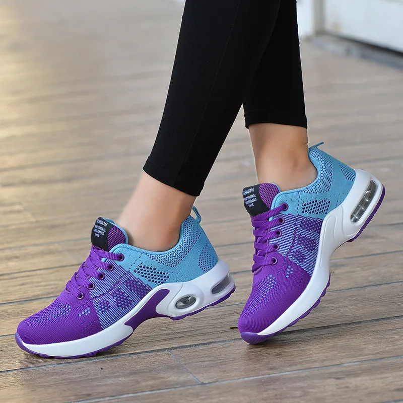 

New 2021 Summer Mesh Breathable Sports Women's Shoes Fashion Korean Running Shoes Breathable Light Soft Ladies Chunky Sneakers