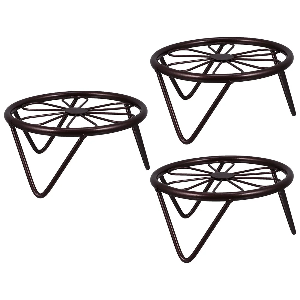 

3pcs Potted Plant Stand Indoor Iron Flowerpot Holder Decorative Planter Stand