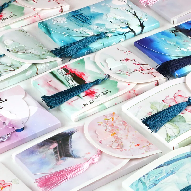 

Светящаяся открытка в старинном стиле, открытка для сообщений в китайском стиле, художественная свежая Подарочная открытка для благослове...