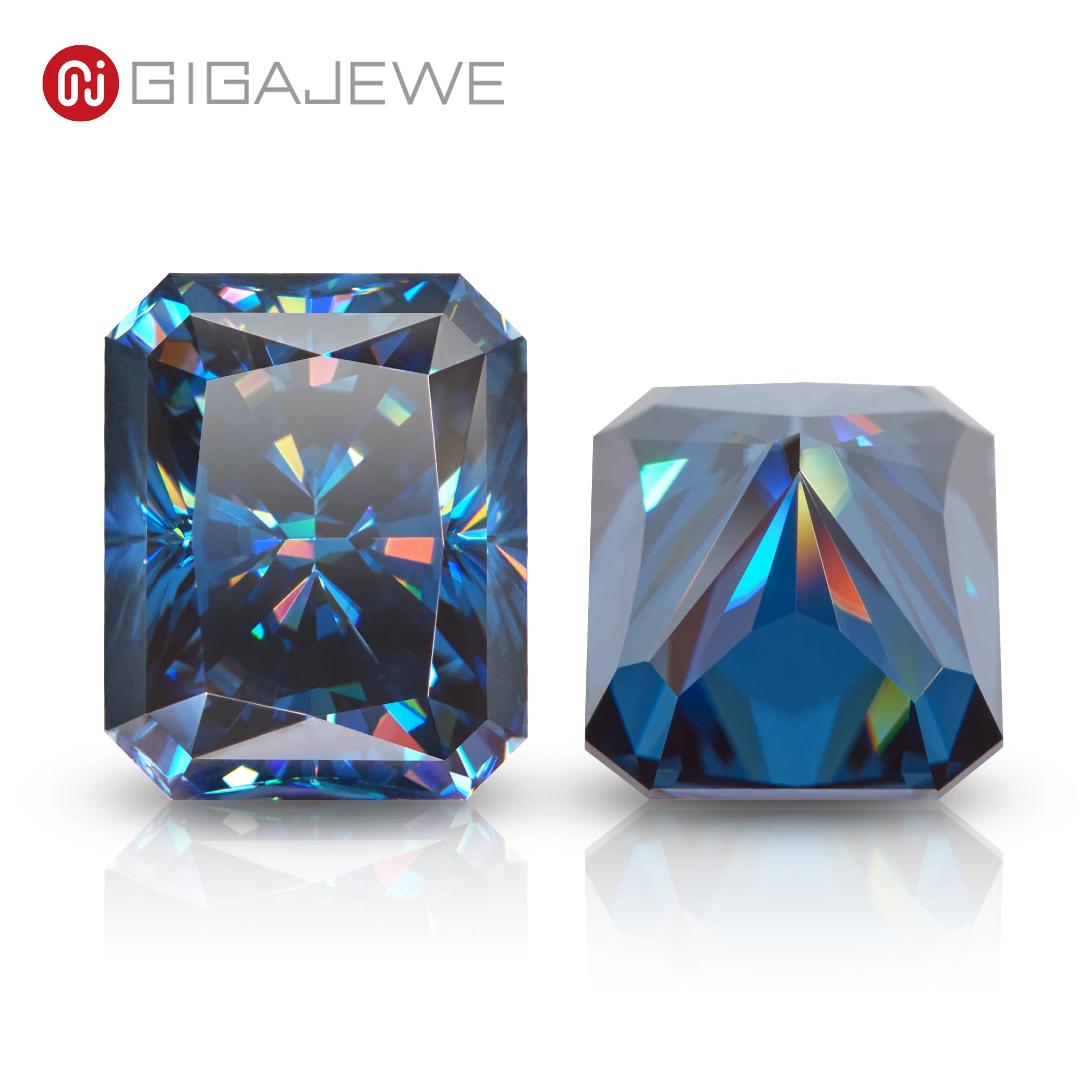GIGIGAJEWE Moissanite заказной Сияющий Темно-синий цвет VVS1 естественный рост свободный