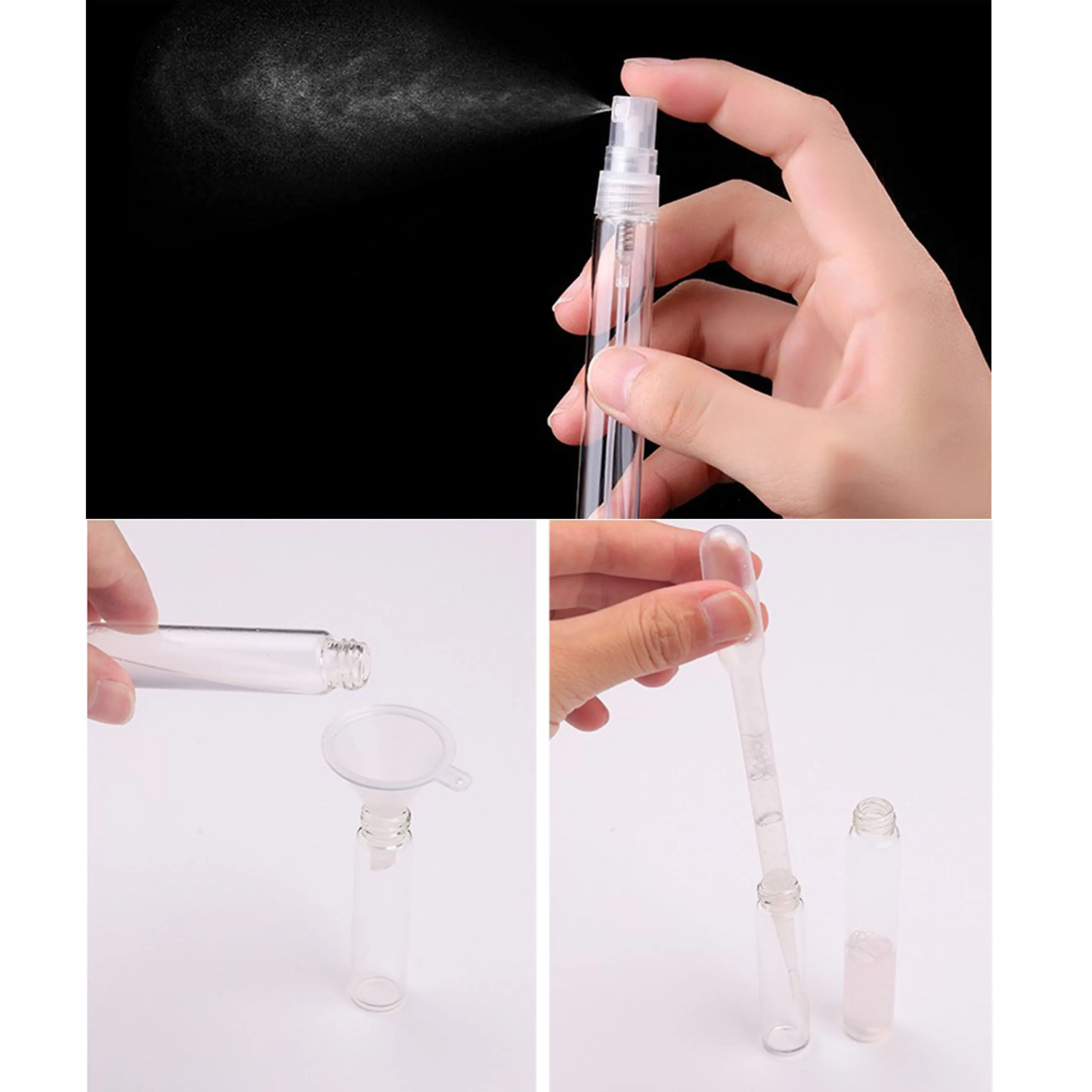 

1pcs Refillable 3ml 5ml 10ml Clear Pet Plastic Portable Spray Bottle Empty Perfume Bottles