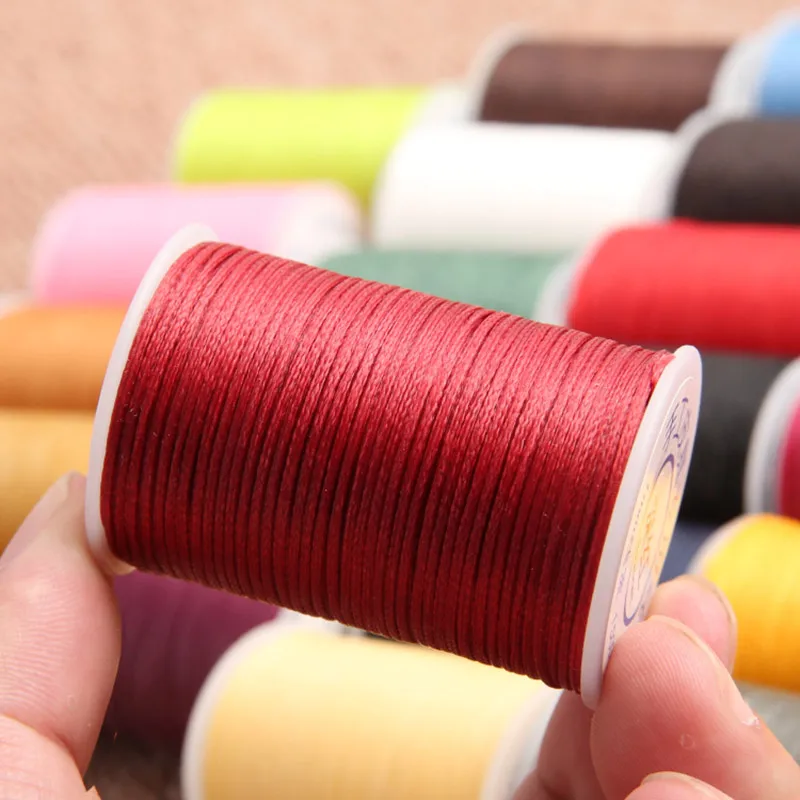 Прочные кожаные туфли на плоской подошве вощеная нить хлопок шнура для DIY