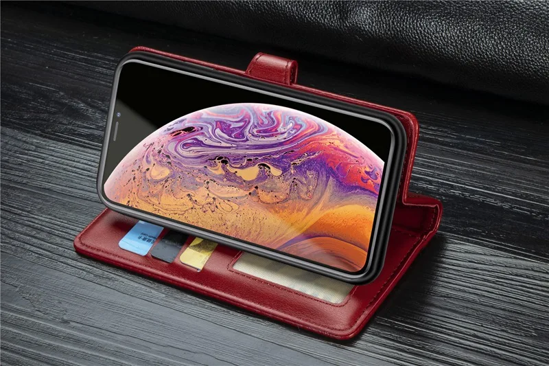 Бизнес-стиль, кожаный чехол для iPhone 7 8 6 s 6s plus X XR XS 11 Pro Max Пряжка Бумажник откидная крышка для iPhone 11 чехол iPhone XR