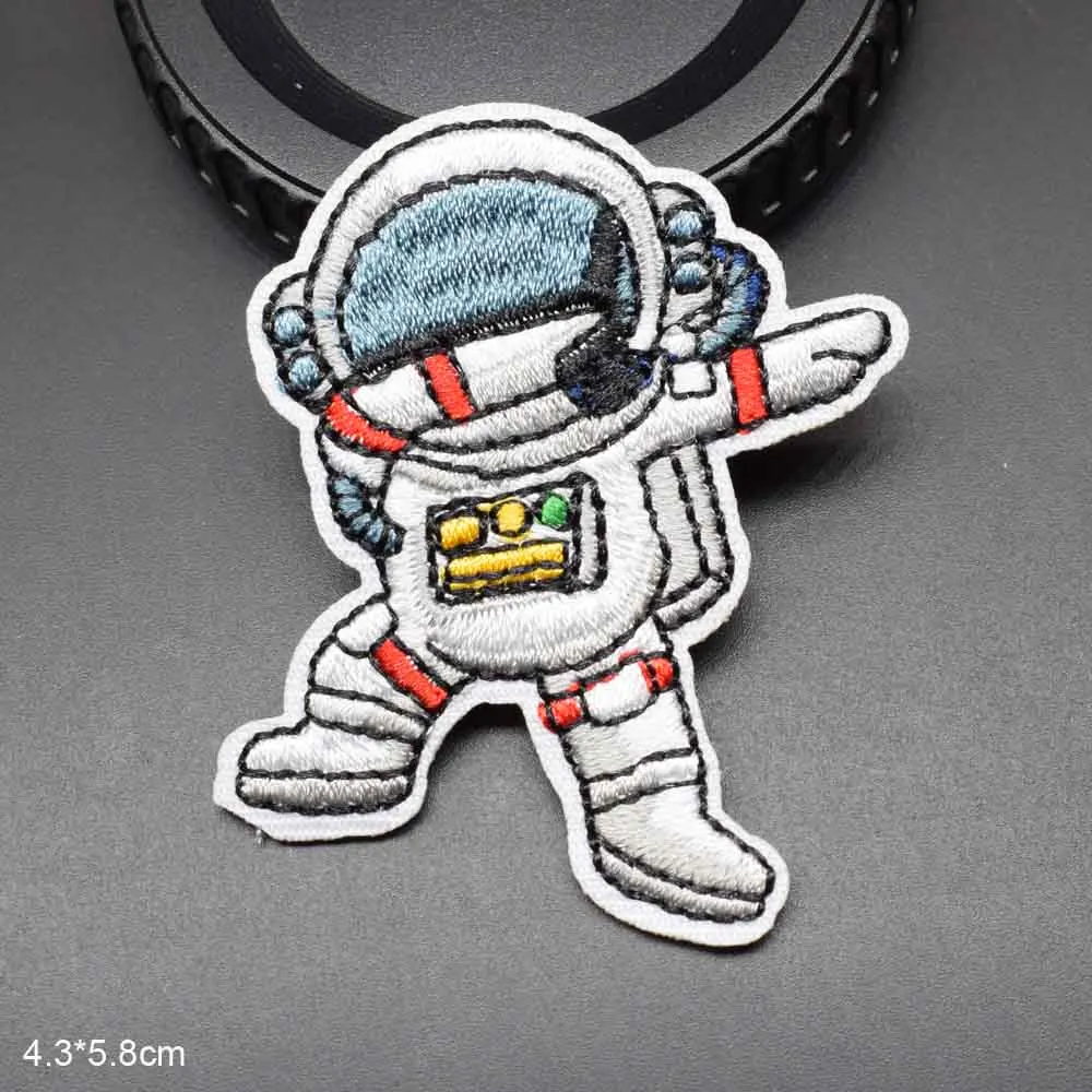 Маленькая астронавт Космос тема НЛО утюжок на вышитой одежде нашивки для одежды