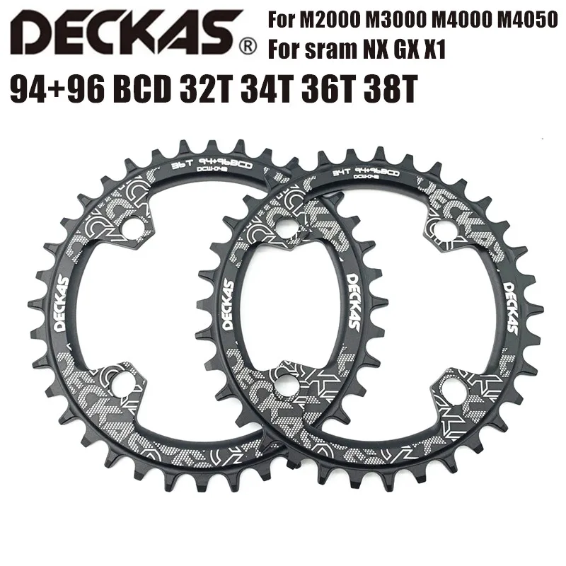DECKAS-ترس جنزير دراجة جبلية ، 94 + 96 BCD ، لكرنك M4000 M4050 GX NX X1, سلسلة عجلة بيضاوية 32T 34T 36T 38T MTB