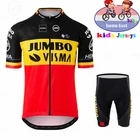 Набор одежды для велоспорта JUMBO VISMA 2021 Cycl, одежда для горных велосипедов, детская спортивная одежда для триатлона
