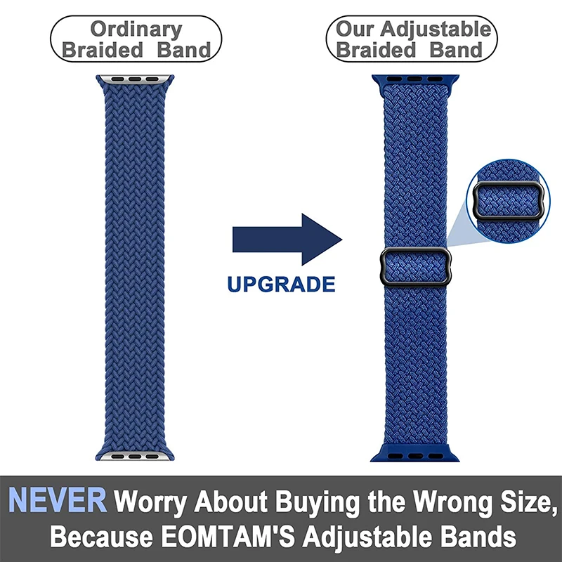 Braided Solo Loop For Apple watch band 44mm 40mm 38mm 42mm Nylon Adjustable Elastic belt bracelet correa iWatch 3 4 5 se 6 strap