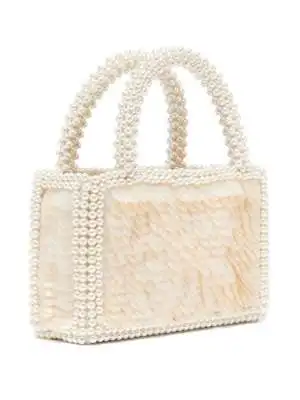 

Woman's Pearl Bags Brand Hand-woven Lady Beaded Shoulder Party Vintage Handbag Handmade Beaded Luxurious Crossbody Bag 2020
