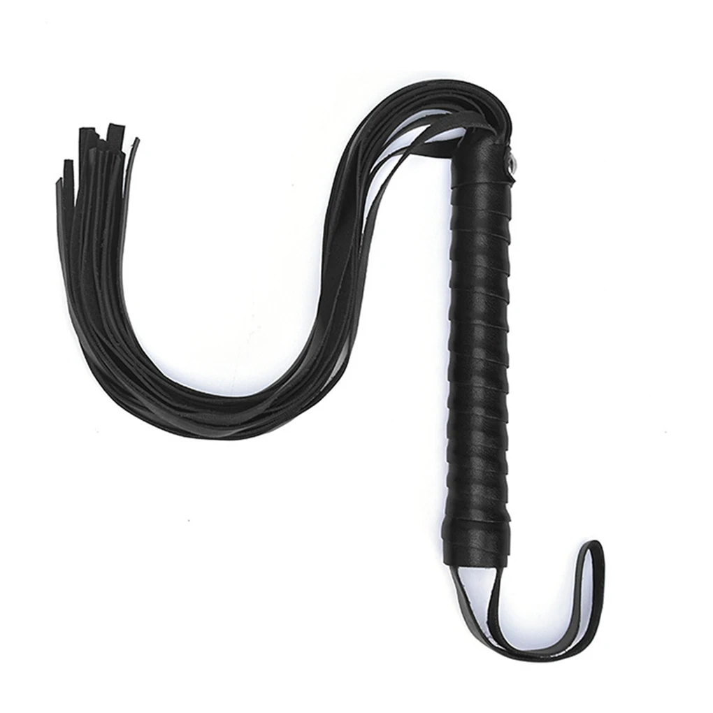 1 шт. Женский Мужской черный кожаный хлыст косплей реквизит металлический