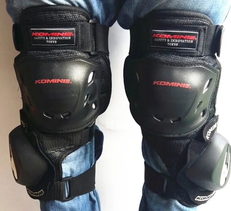 Новейшие мотоциклетные противоударные наколенники KOMINE для езды по дороге