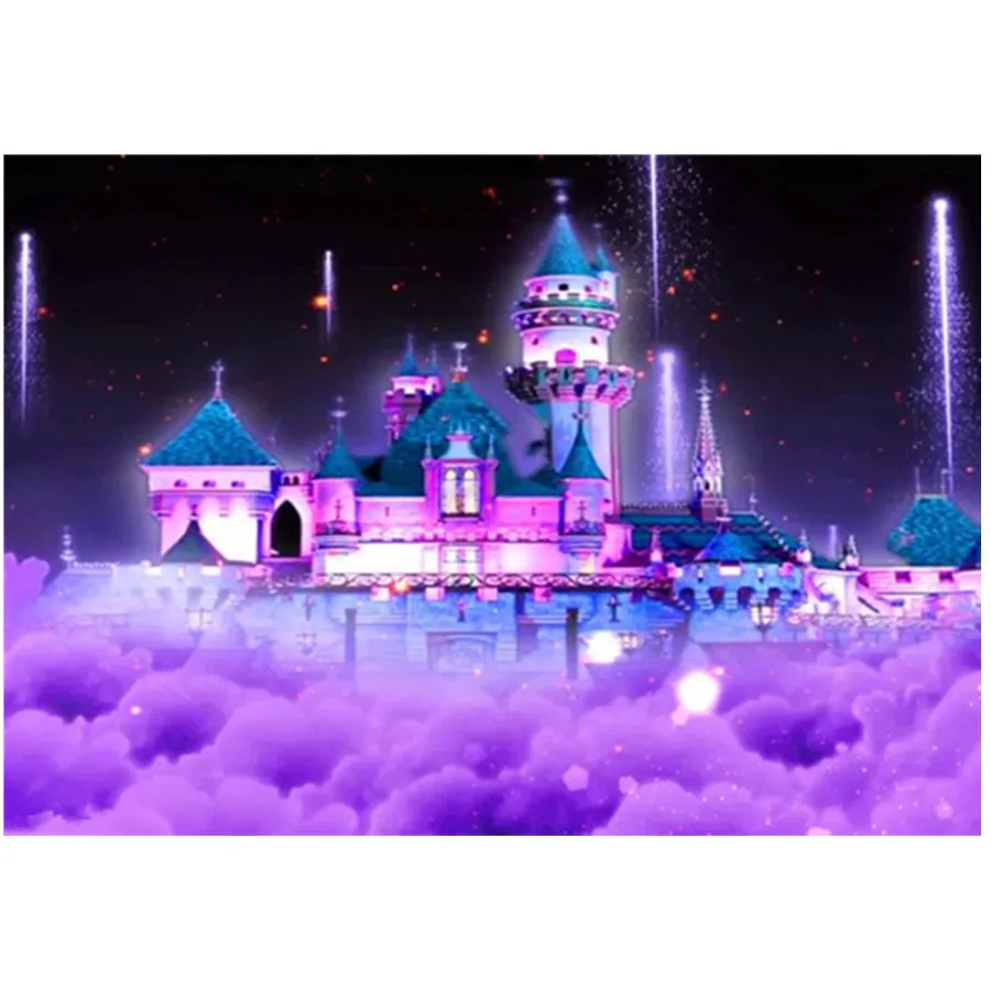 

5D DIY Full Round Square Diamond Painting landscape Cross Stitch Cartoon Fantasy Castle Diamond Embroidery Mosaic Home Decor