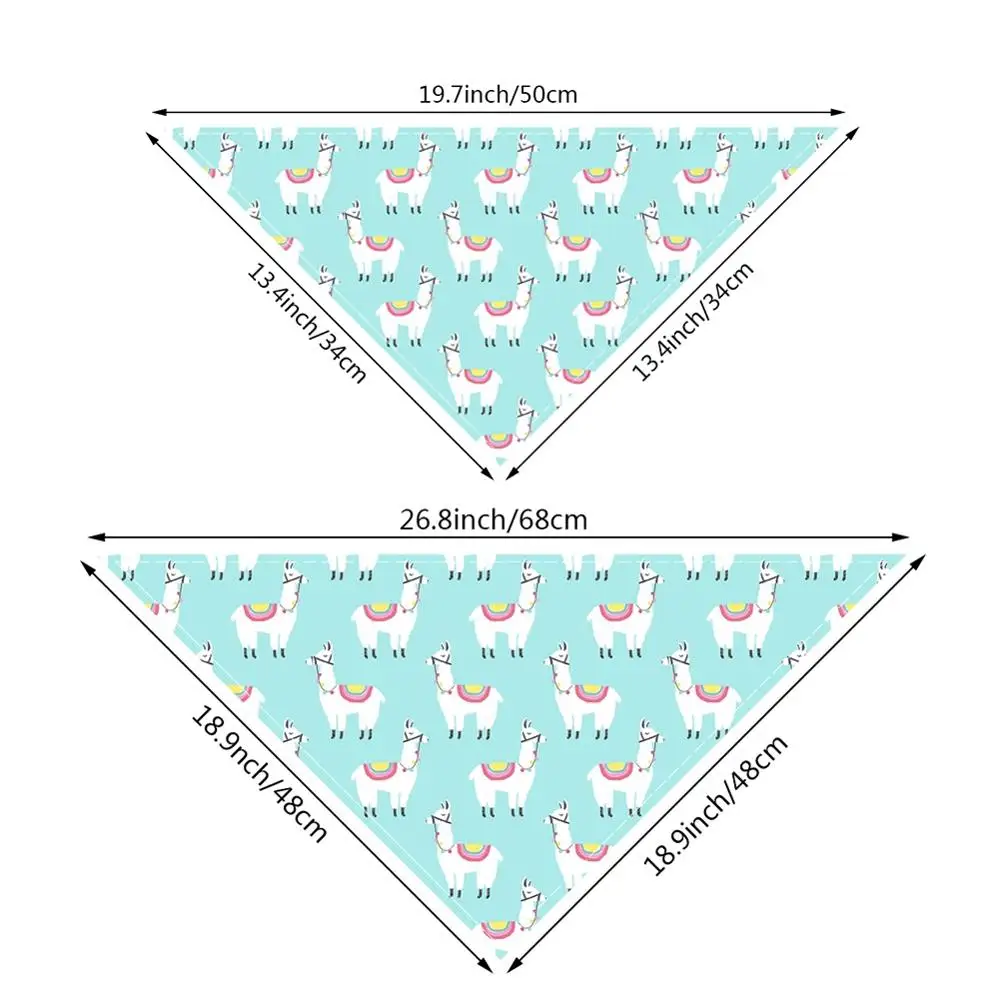 Кота собаки любимчика бандана шеи шарф из полиэстера Платочек слюнявчик принт с