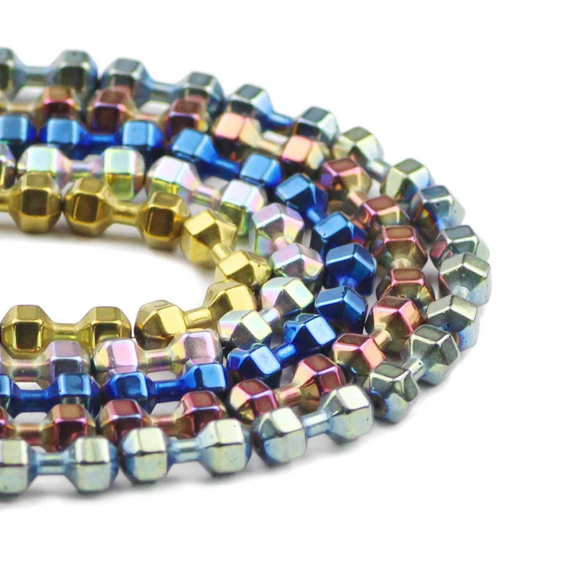

Dumbbell Shape Blue,Rose Red,Purple 15x6MM 10pcs Natural Stone Hematite Loose Beads For Jewelry Making Handmade DIY Bracelets