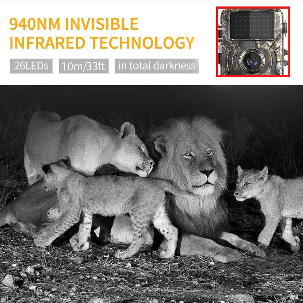 

1 Pc Hunting Camera 2 Inch Infrared 12MP 1080P Wild Camera for Outdoor Hunting