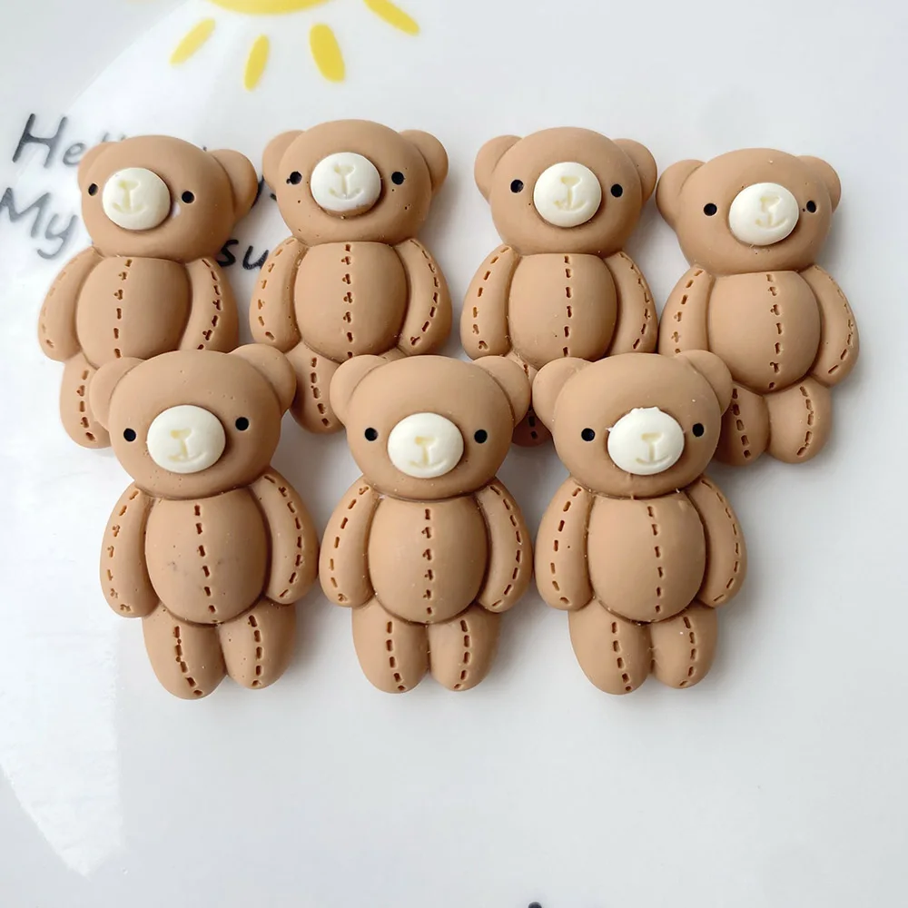 10 шт. мультяшный медведь кролик с плоским основанием кабошон кавайные поделки