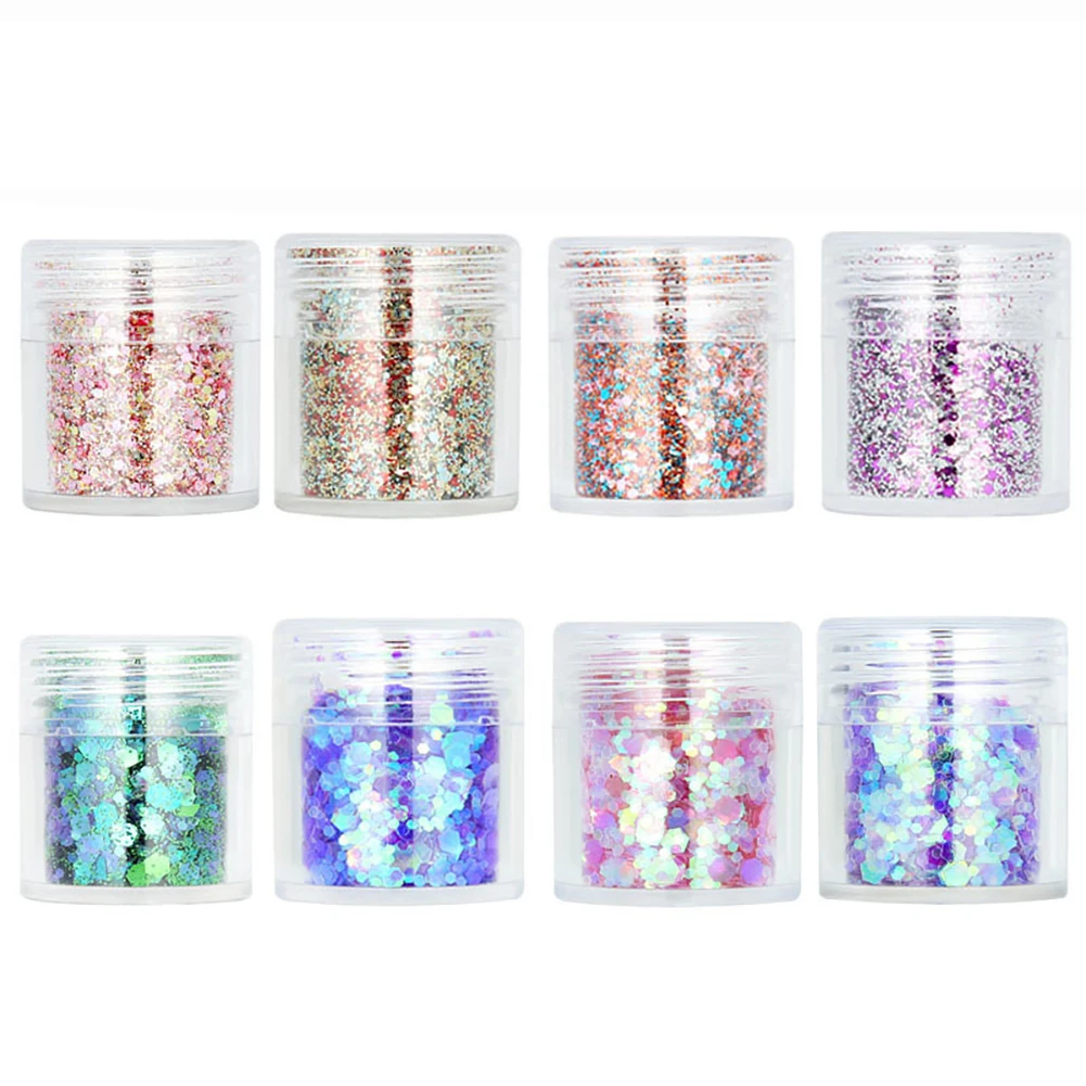 

3 Box Chameleon Nail Sequins Glitter Colorful Mixed Size Flakes Slices Nail Art Decoration Tips Shining Nail Glitter Powder