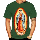 2020 модная футболка для отдыха из 100% хлопка с круглым вырезом черная веса Дева Мария Гваделупа Мужская блузка SCVLE хорошего качества бренд