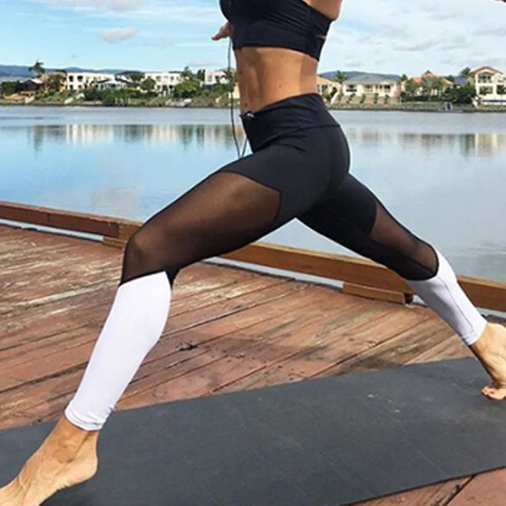 Узкие брюки для бега женщин фитнес леггинсы Сезон лето-осень тренировочная