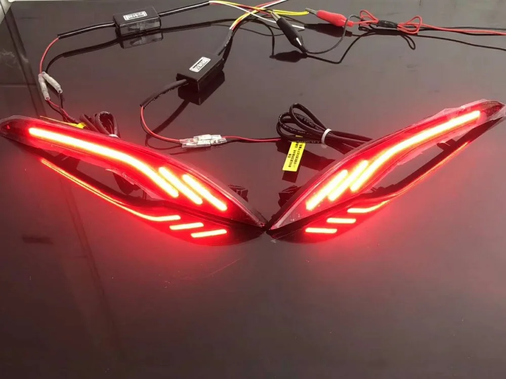 

eOsuns LED warning light + brake light + turn signal rear bumper light driving reflector for chevrolet malibu xl 2019