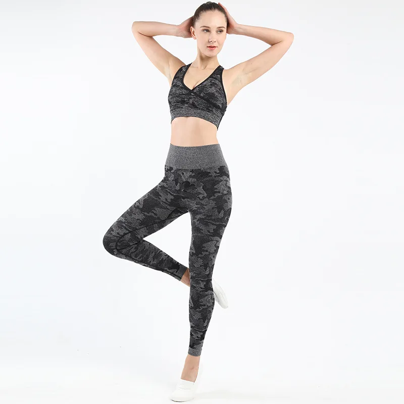 Женская одежда для тренировок Mindstream камуфляжный костюм йоги комплект фитнеса