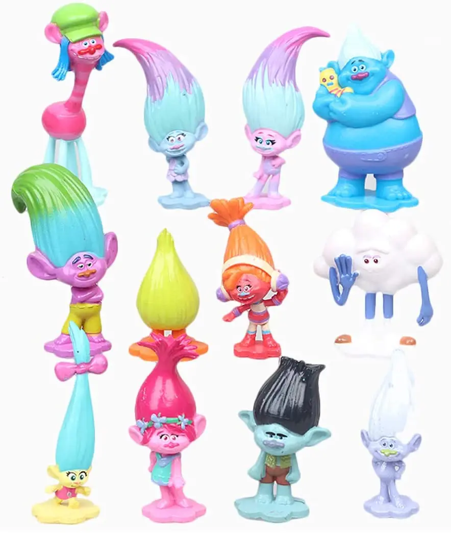 

Twelve Trolls Toys , figuras de animales personajes juguetes Mini Figura Playset Children's Toys