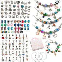 1set 122 pieces of luxury 5 bracelet set colorful crystal childrens bracelet diy bracelet necklace jewelry exquisite gift box