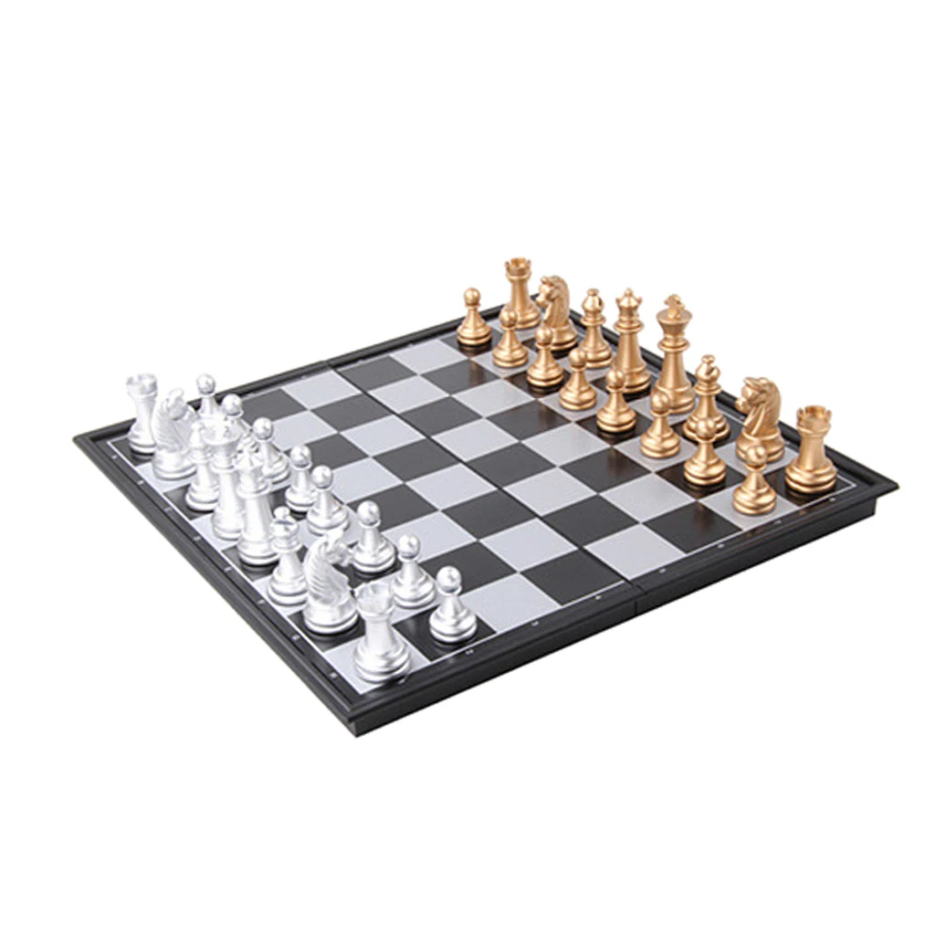 

International Travel Chess Set Portable Folding Board Game 32x32cm