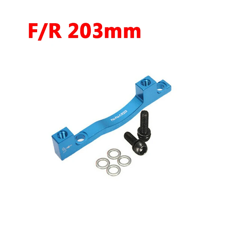 Blue F-R203mm MTB велосипедный дисковый тормоз адаптер алюминиевый Маутейн велосипед дисковый тормоз ротор крепление передний задний суппорт 180/203 мм Аксессуары для велосипеда PM-PM - Цвет: Blue F-R203mm