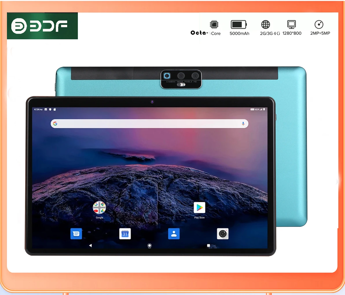 

Планшет на Android, экран 10,1 дюйма, 4 Гб ОЗУ 64 Гб ПЗУ, Восьмиядерный процессор, 4G LTE, две SIM-карты, GPS, металлический корпус, USB Type-C, зарядка (64 ГБ