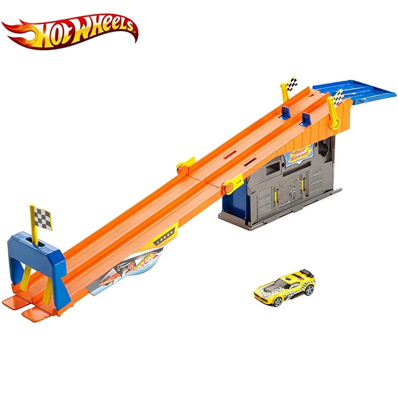 

Hot Wheels Rooftop Race Garage Playset Car Track Builder Funny Accessories Sport Car Racing Match Connectable Series DRB29 Toys