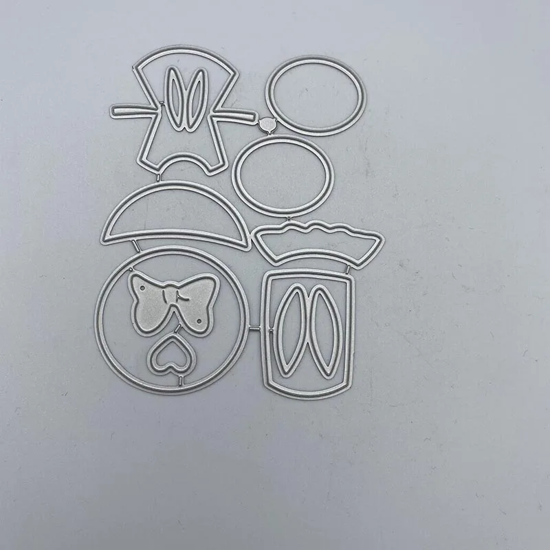 

Cute rabbit beautiful dress Metal Cutting Dies Stencil for DIY Scrapbooking Album Embossing Cards Crafts Die 2010