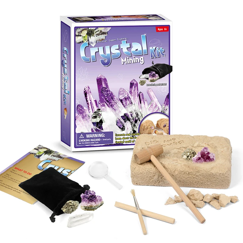 

DIY Set Brain Game Mining Crystal Pirate Treasure Gems Archaeology Dig-out Mineral Mine Early Education Puzzle Toys For Children